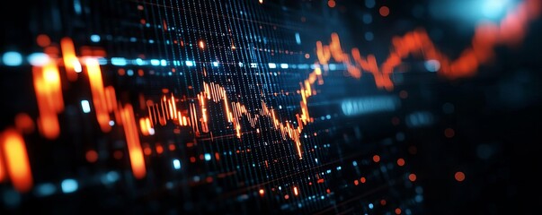 Close-up of a digital interface showing economic policy adjustments and their impact on financial markets