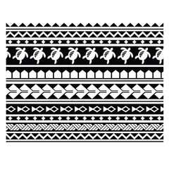 Polynesian tattoo tribal band design. Samoan tattoo tribal ornament border.
 Decorative seamless pattern.