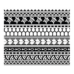 Polynesian tattoo tribal band design. Samoan tattoo tribal ornament border.
 Decorative seamless pattern.