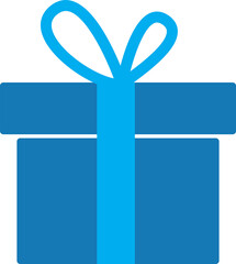 blue gift box with ribbon