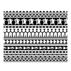 Polynesian tattoo tribal band design. Samoan tattoo tribal ornament border.
 Decorative seamless pattern.