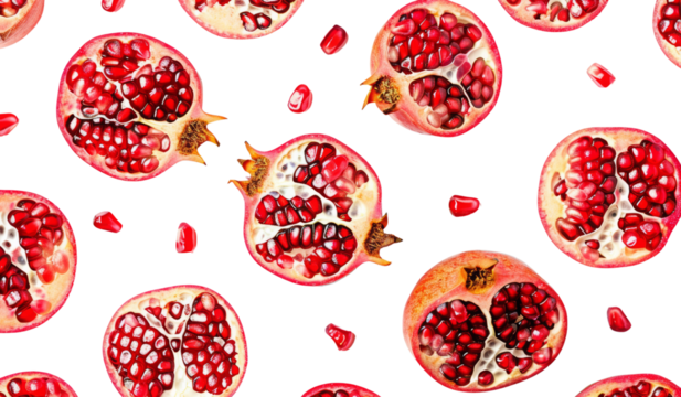pomegranate seamless pattern, PNG  - Powered by Adobe