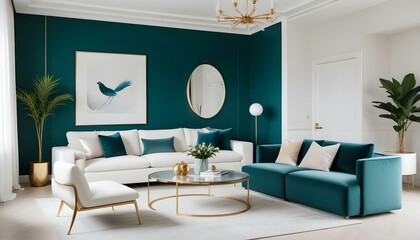 Photo interior modern design room 3d illustration