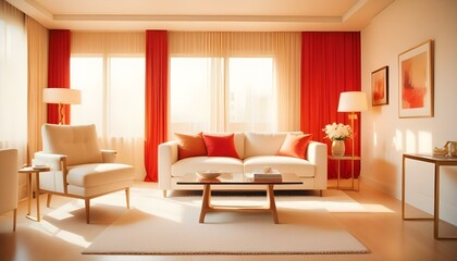 Fototapeta premium Photo interior modern design room 3d illustration