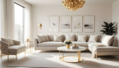 Fototapeta premium Photo interior modern design room 3d illustration