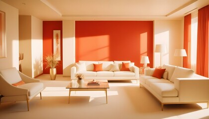 Fototapeta premium Photo interior modern design room 3d illustration