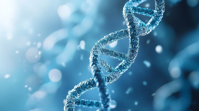 DNA medical background Biotechnology helix gene White futuristic background : Generative AI