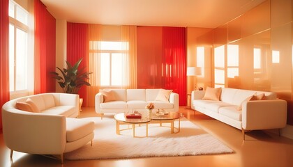 Fototapeta premium Photo interior modern design room 3d illustration