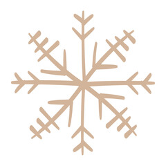 Winter snowflake png sticker, Christmas doodle in creative design