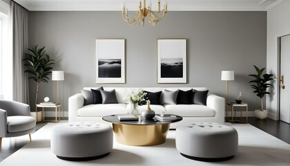 Photo interior modern design room 3d illustration