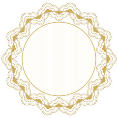 Lace doily frame png transparent, circle shape in classic design