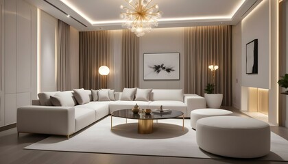 Photo interior modern design room 3d illustration