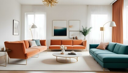 Photo interior modern design room 3d illustration