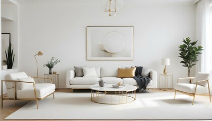 Photo interior modern design room 3d illustration