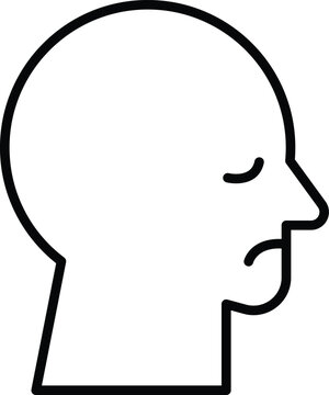 recommend clip art: Illustration of a sad person's face in line art style.