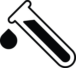 A blood cell is drawn in a test tube