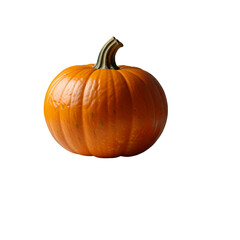 Two pumpkin isolated on a transparent background. Ai generative