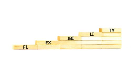 Flexibility symbol. Concept word Flexibility on beautiful wooden blocks. Beautiful white...