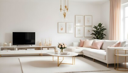 Obraz premium Photo interior modern design room 3d illustration