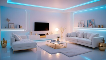 Photo interior modern design room 3d illustration