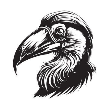 recommend clip art: Vector Image Of An Hornbill Design Stock Illustrations isolated on white Background