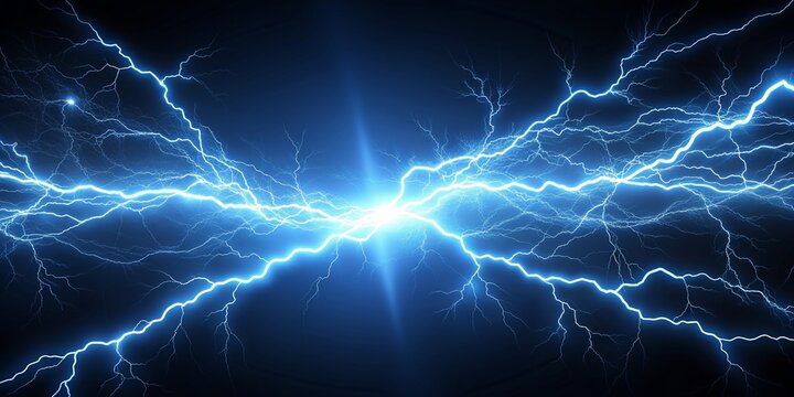 of lightning bolts with concentrated and dynamic effect lines, lightning, energy, power, electricity, storm, weather, thunder