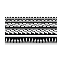 Polynesian tattoo tribal band design. Samoan tattoo tribal ornament border.
 Decorative seamless pattern.