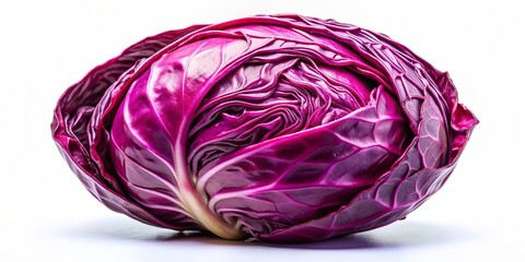 Vibrant red cabbage on a clean white background, red cabbage, vegetable, healthy, food, cooking, ingredient, fresh, vibrant