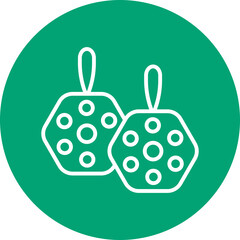 Loofah line circle icon