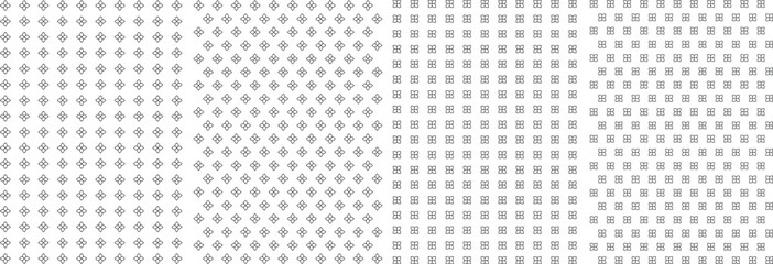 Seamless Geometric Minimalistic Vector Patterns with Backgrounds and Textures in Different Styles. Endless Gray and White Prints, Modern Textile Textures Set For Fabrics, Etc. 