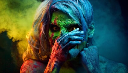 Obraz premium The color of fear.