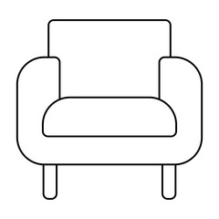 Sofa Chair Line Art Illustration