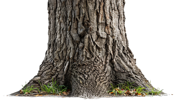 Empty tree trunk on white background.png