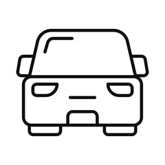 Linear car icon. Automotive. Vector