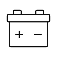 Car battery linear icon. Vector