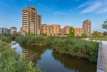 Holland Park Diemen, modern residential district at south-eastern edge of Amsterdam, The Netherlands