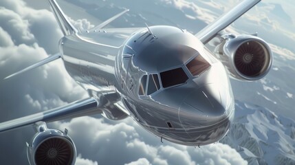 Fototapeta premium Mechanical design of airplanes using software.