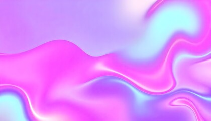 Obraz premium 3D Colorful holographic abstract background. iridescent texture, liquid metal, wavy with shiny texture. purple and blue holo fluid shapes colorful background