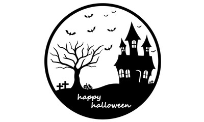 halloween background with castle