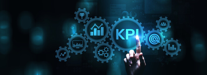KPI Key performance indicator business finance concept on screen.