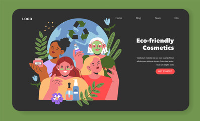 Ethical Cosmetics. Flat Vector Illustration