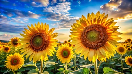 Vibrant sunflowers burst with joy, symbolizing the beauty and simplicity of finding happiness in everyday life, reminding us to cherish the little things.