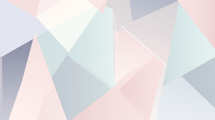 Fototapeta premium Soft Pastel Geometric Abstract With Delicate Layering And Translucent Shapes