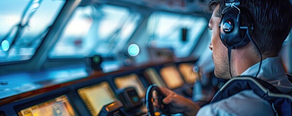 Pilot in a cockpit surrounded by advanced control panels, highlighting professionalism and technology in aviation