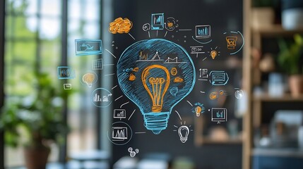 Mind map illustrating components of digital marketing such as SEO content creation and social media strategies