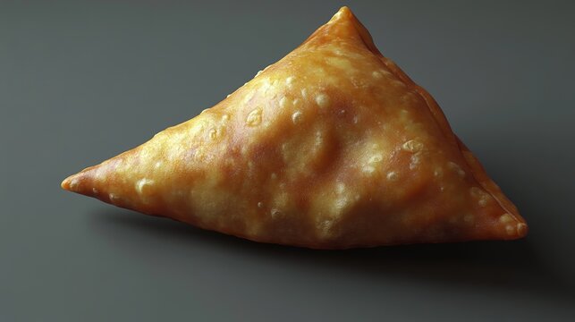 Appetizing Real Style Fataya Samosa on a Wooden Table, Crispy Golden Brown Delights, Delicious Indian Snack Ready to Enjoy