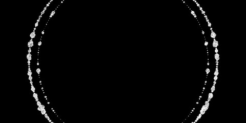 黒背景にキラキラしたシルバー風のイラスト素材