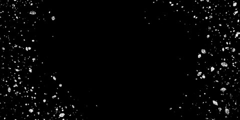 黒背景にキラキラしたシルバー風のイラスト素材