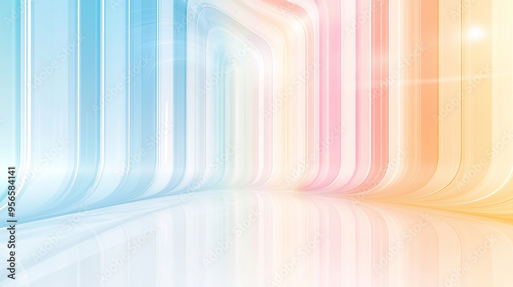 Poster a futuristic abstract tunnel background radiates modernity with its fluid geometry and dynamic lines