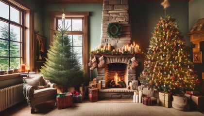 Rustic Christmas Charm in Earthy Tones
Experience the warmth of a rustic Christmas with a tree decorated in earthy tones of brown, gold, and deep green.